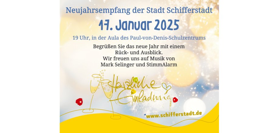 Einladung zum städtischen Neujahrsempfang, Anzeige